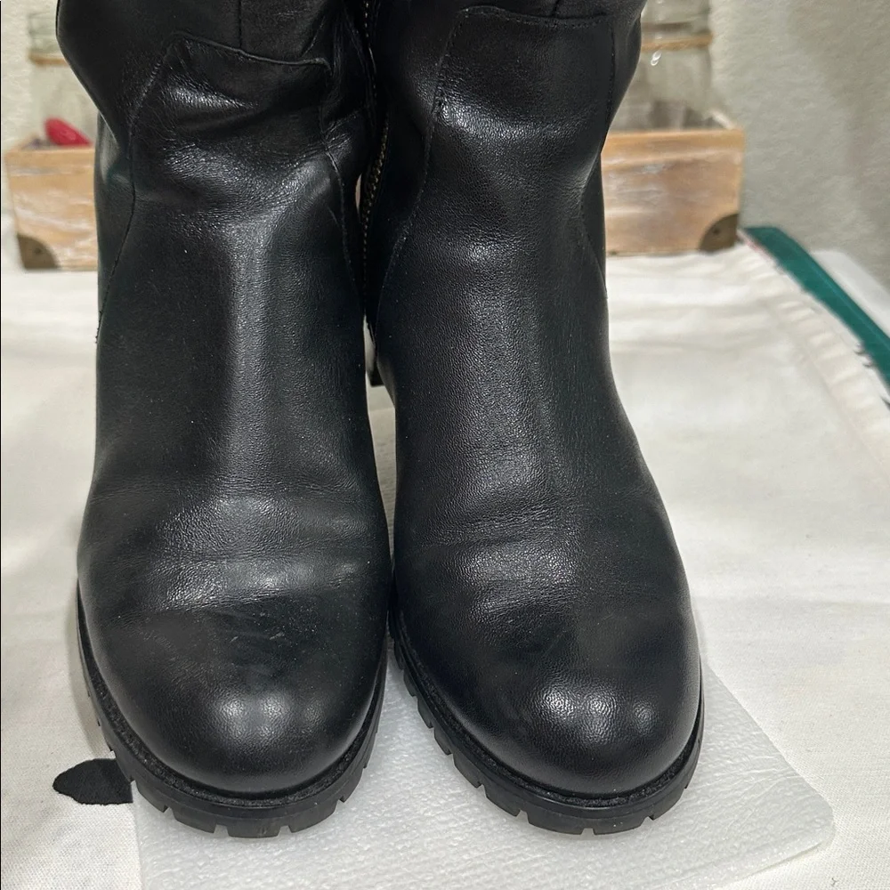 Michael Kors Black Leather Over the Knee Boots - Picture 5 of 12